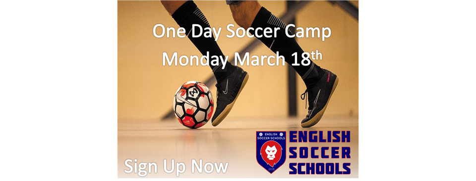 March 18th 1 Day Soccer Camp